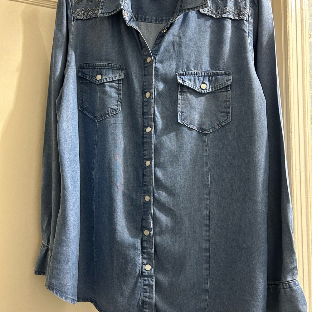 Monroe & Main Blue Button Down Shirt